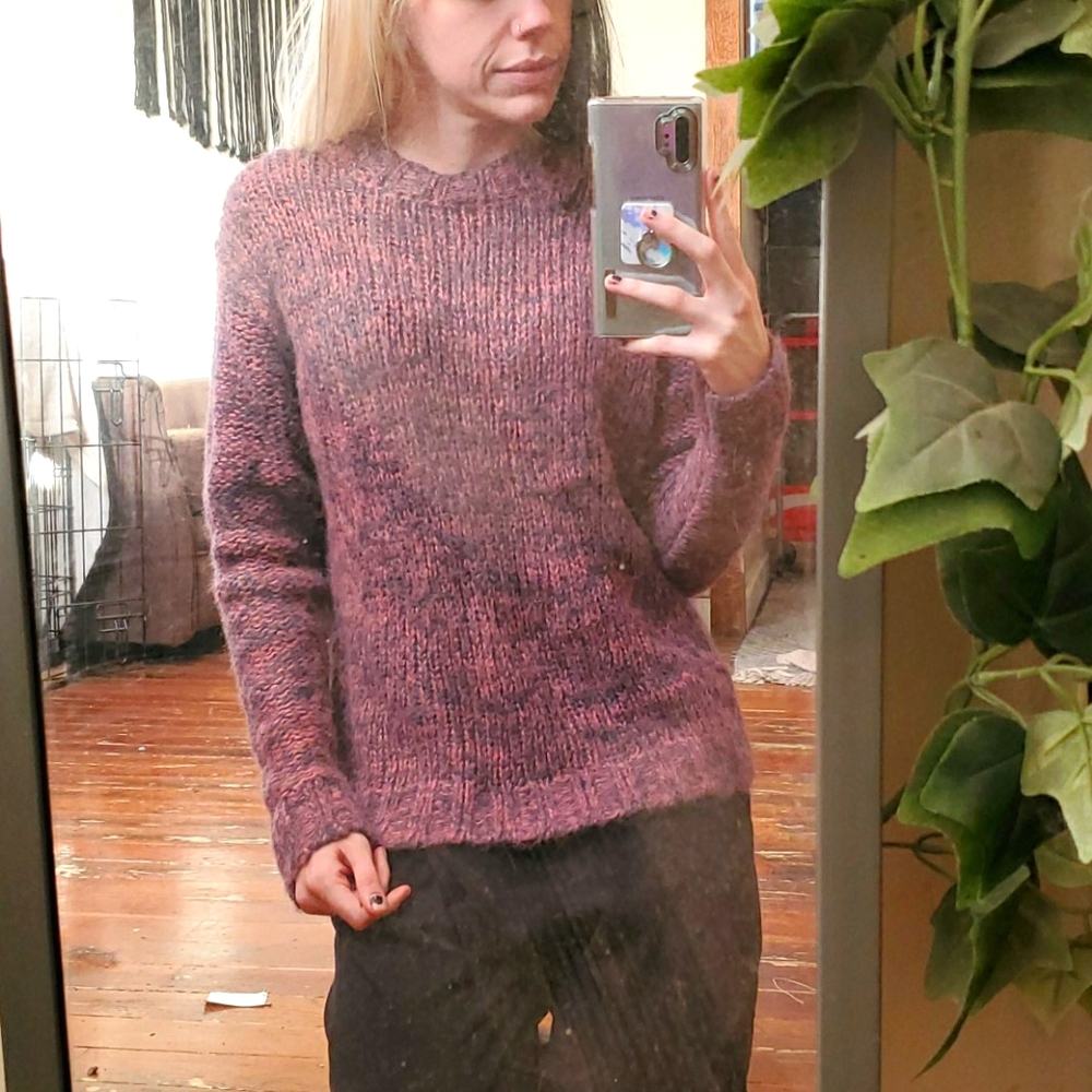 Topshop purple and pink alpaca mix sweater